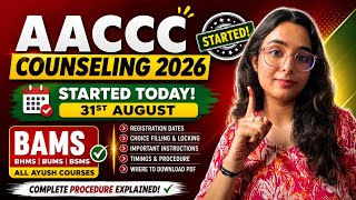 AACCC Counselling 2026 Started🥳 Complete Procedure Explained | Full Details