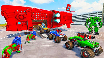 Space Robot Transport Games - Lion Robot Car Game video | Robot 2021 gameplay | 3D robot gameplay #4