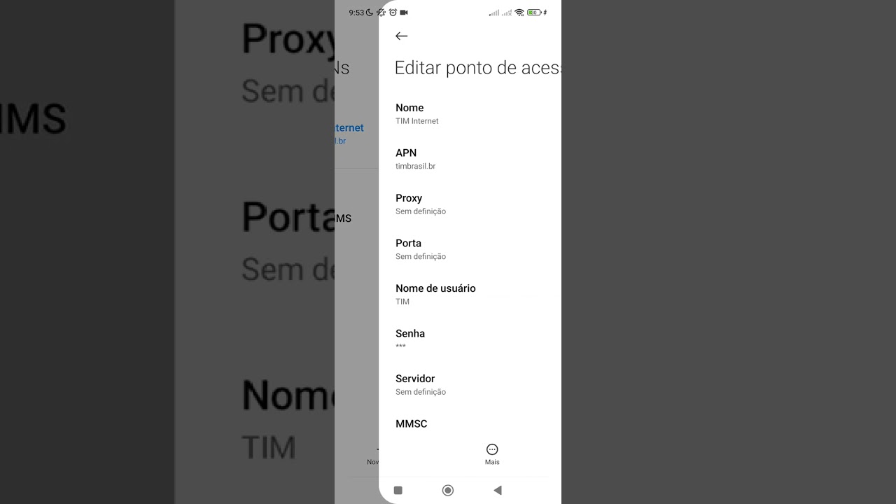 CONFIGURAR APN OPERADORA TIM E VIVO