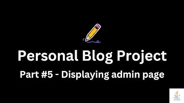 Personal Blog Project - Displaying admin page- #roadmap #roadmapsh projects #spring #thymeleaf