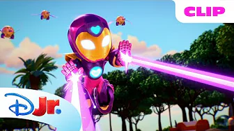 Swarm Ruins a Park! 😱 | Marvel's Iron Man and his Awesome Friends |  ⁨ @disneyjr X ⁨@MarvelHQ