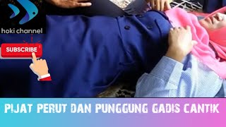 pijat perut dan punggung gadis cantik