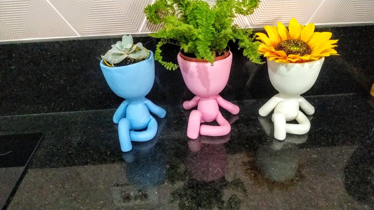 DIY vasinhos do BBB 20/ Mini Bob de Biscuit/ inspirado no canal do Almir nascimento