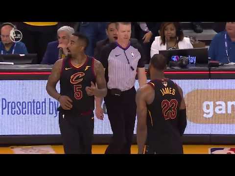 The infamous LeBron/JR Smith meme from the 2018 NBA Finals, LeBron James, J.  R. Smith, Cleveland Cavaliers, Golden State Warriors