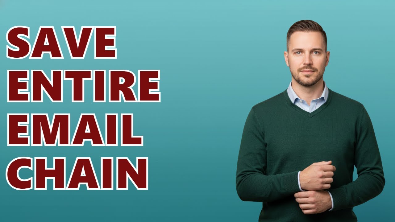 How To Download An Email Thread From Outlook?