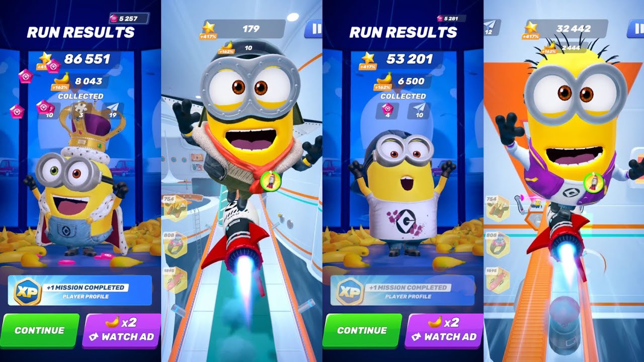 King Bob vs Aviator vs Striker vs Anniversary Phil | New Minion rush |
