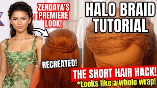 Recreating Zendaya’s Halo Braid | Easy Movie Premiere Hair Hack #zendaya #hair