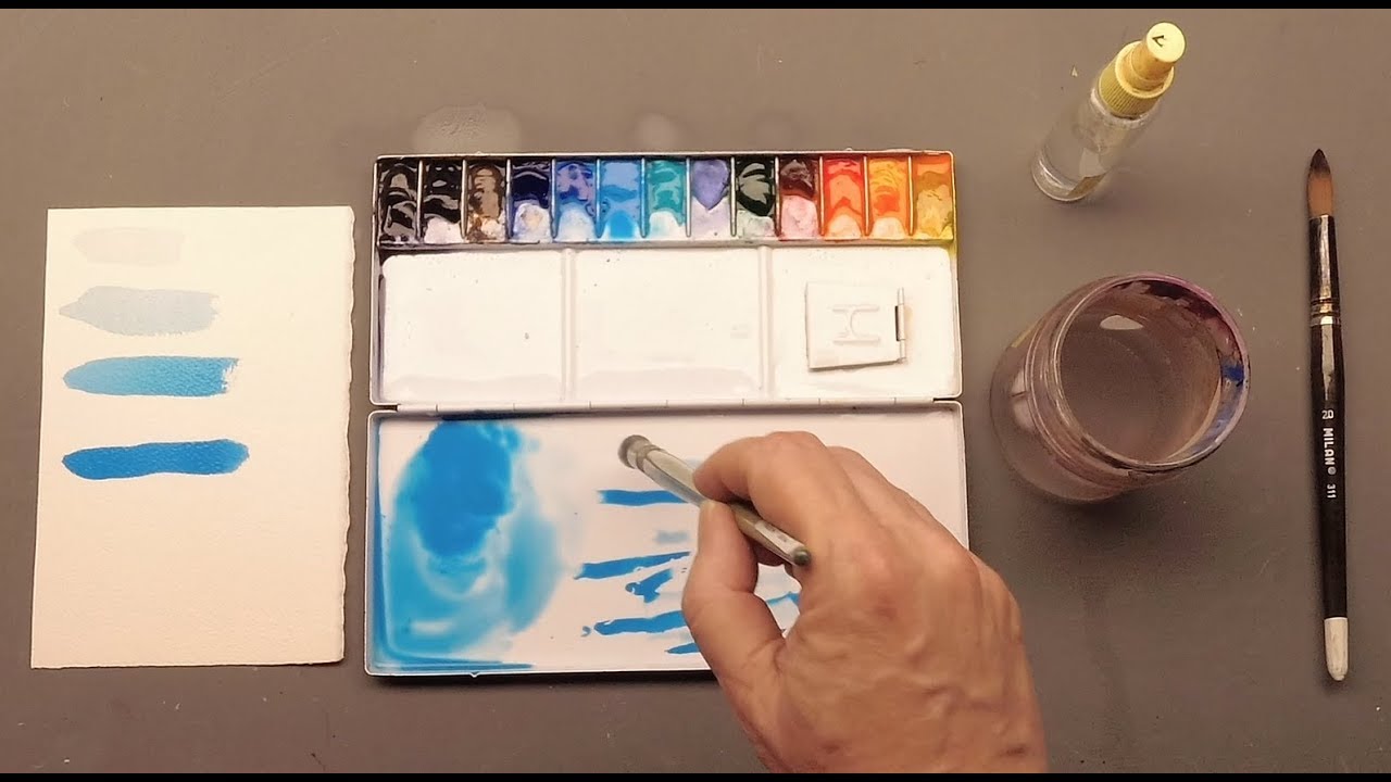 Acuarela  La proporción de agua y pigmento