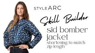 Style Arc Sid Bomber Jacket Skill Builder Shortening The Jacket To Match Zip Length