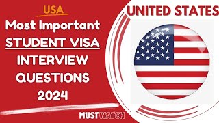 UNITED STATES OF AMERICA I F1 VISA I STUDY VISA I VERY IMP I INTERVIEW Q & A I DONT MISS IT