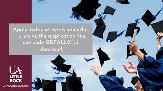 Apply for the Fall 2021 semester by going to apply.ualr.edu! screenshot 1