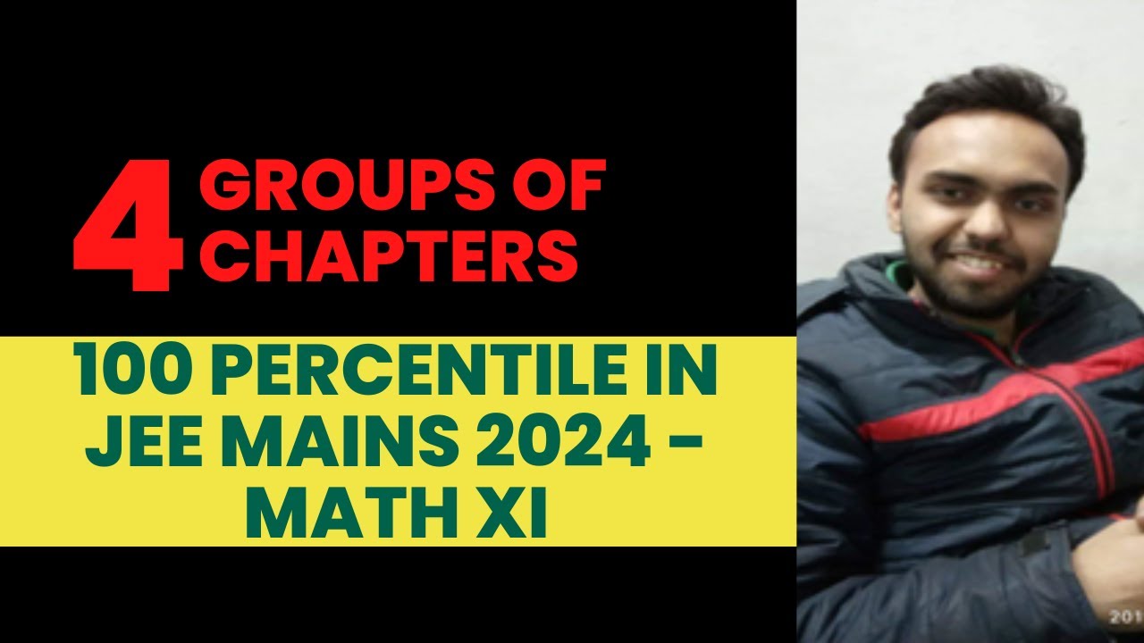 4 categories of chapters to score 100 percentile || JEE Mains 2024 ...