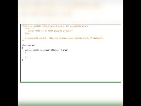 Introduction to Java - Output Statement