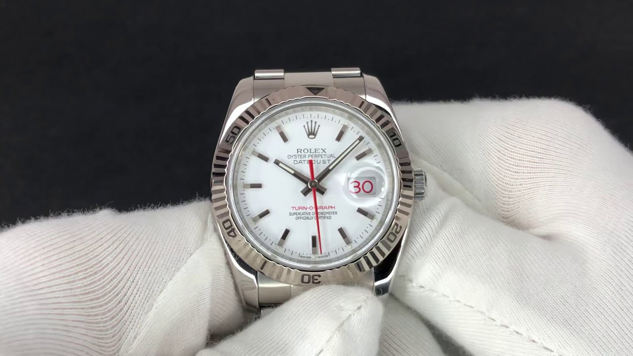 Rolex 116264 Datejust Turn-O-Graph, White Dial, 2004