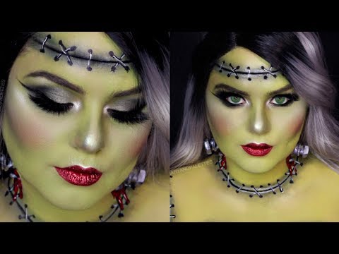 Frankenstein GLAM Easy Makeup Tutorial Maryandpalettes Costume For Halloween 