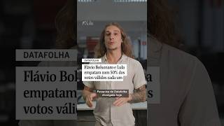 Datafolha: Flávio Bolsonaro e Lula empatam com 50% dos votos válidos cada um