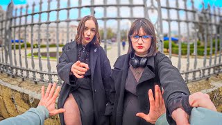 Escaping Two Crazy Gothic Girls Romantic Parkour Pov Chase