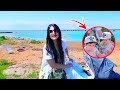 لأول مرة التوأم يروحون البحر🌊 هربنا😅 لأول مرة التوأم يروحون البحر🌊 هربنا😅