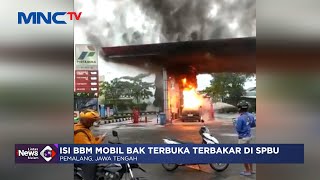 Isi Bbm, Mobil Bak Terbuka Terbakar Di Spbu 0202