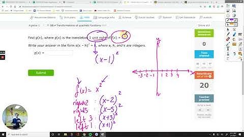 IXL Algebra 1 BB.4 Transformations of quadratic functions [6YS]