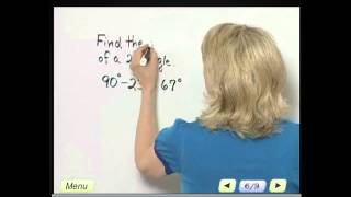 Identify Complementary and Supplementary angles