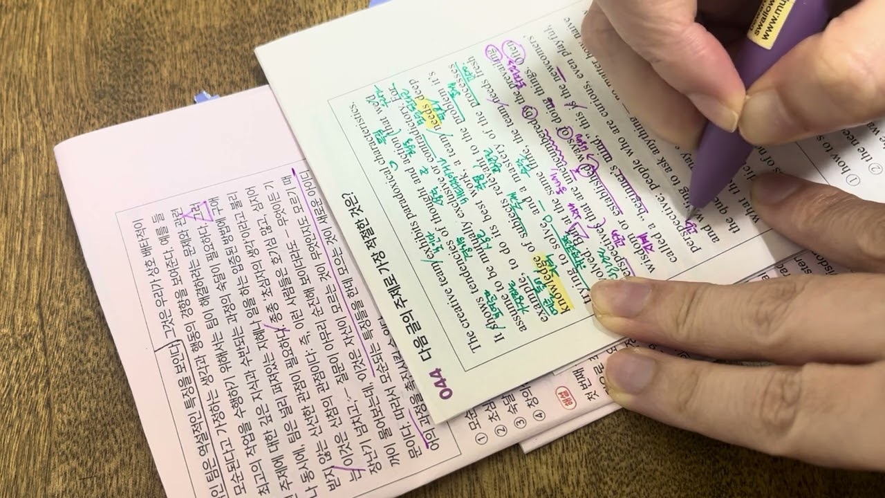 🤫ペーパー[똑똑!  English Reading Analysis l 1 passage] [study with me silent] ادرس معي