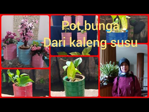  KERAJINAN  DARI  KALENG BEKAS UNTUK POT  BUNGA  CANTIK YouTube