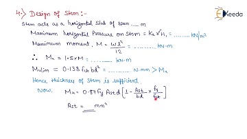 Design steps of counterfort retaining wall