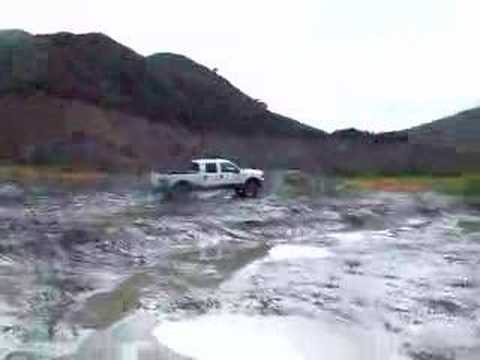 Freddy on the F250 4x4 offroading at Azusa