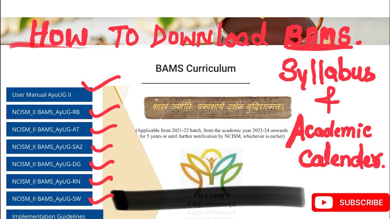 BAMS New Syllabus And BAMS Academic Calender Batch 21 22 22 23 23 bams-new-syllabus-and-bams-academic-calender-batch-21-22-22-23-23