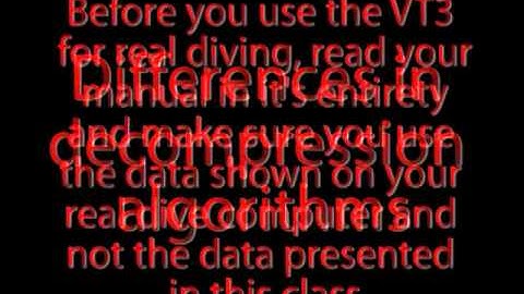 Oceanic VT3 dive computer - Online Class - m1s2