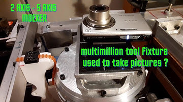 Playtime with a 2 axis, 5 axis indexer. Arduino based 360 degree, 0-90 rotation.