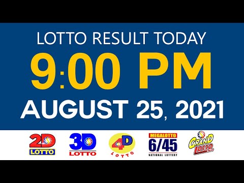 Lotto Results Today August 25 2021 9pm Ez2 Swertres 2D 3D 4D 6/45 6/55 PCSO