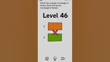 Click the orange rectangle 3 times,than the green rectangle 5 times! #brainoutlevel46 #shorts #short