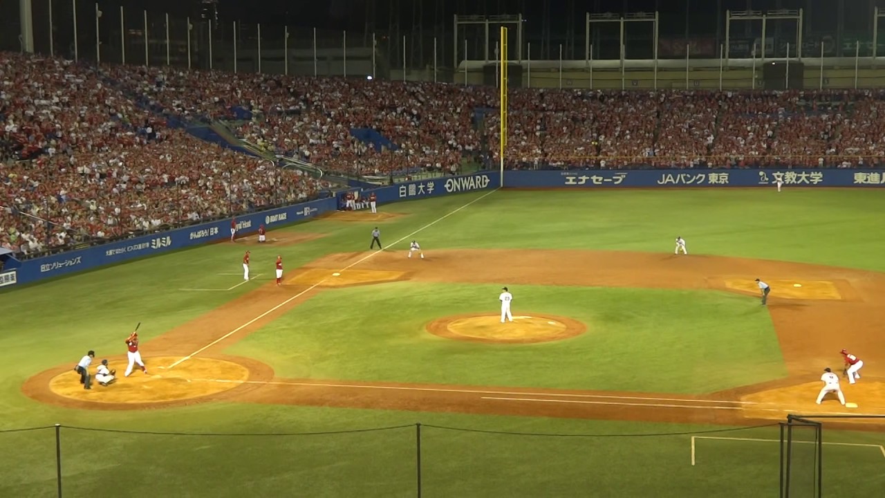 「広島 新井」 代打逆転3ラン 9回に驚異の大逆転劇！@明治神宮球場2017.7.7