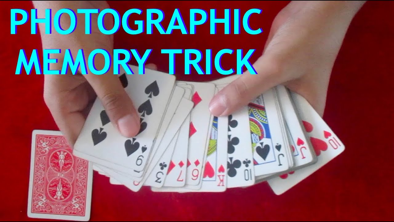 Photographic memory card trick REVEALED!card trick tutorial YouTube
