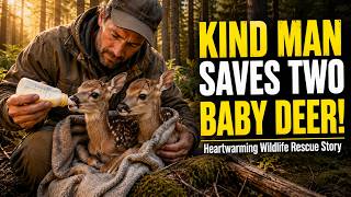 Kind Man Rescues Two Abandoned Baby Deer 🦌❤️ | Heartwarming Wildlife Rescue Story