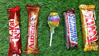 Satisfying video ASMR lollipops candy and chocolate gummy candy unboxing video ASMR opening
