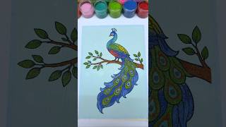 Peacock 🦚 Sand Art Painting| Satisfying ASMR #shorts
