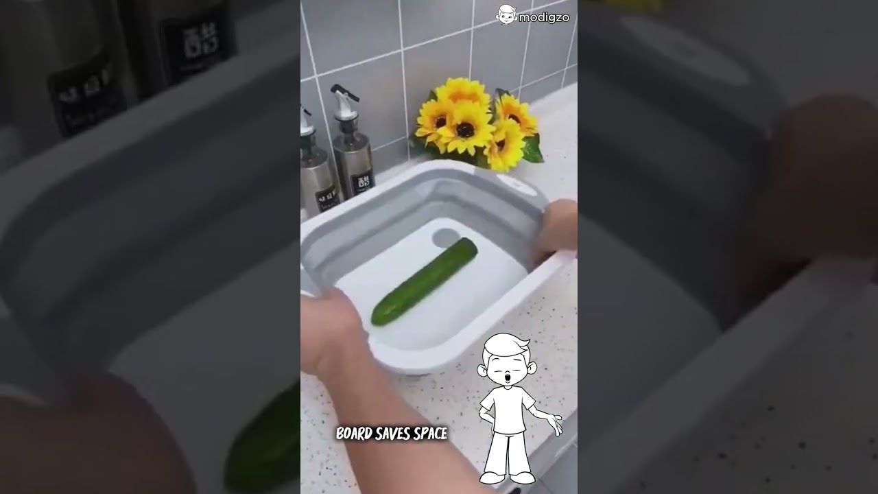 Modigzo Collapsible Foldable Cutting Board 🥦 | Chop, Rinse & Drain — All in One!