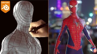 Sculpting Spider-Man ( No Way Home ) in the Time-lapse