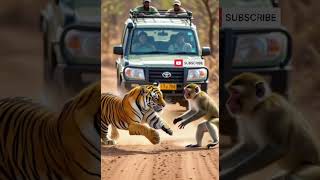 Tiger Attacks Monkey In Wild Jungle Real Animal Fight 2025