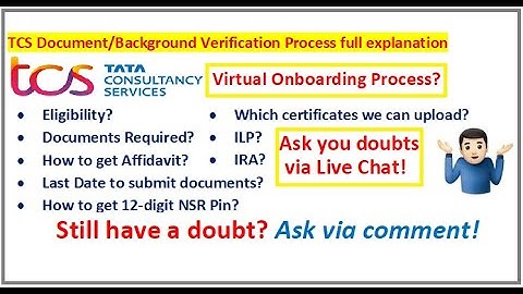 🔴TCS Document/Background Verification Process full explanation! What
