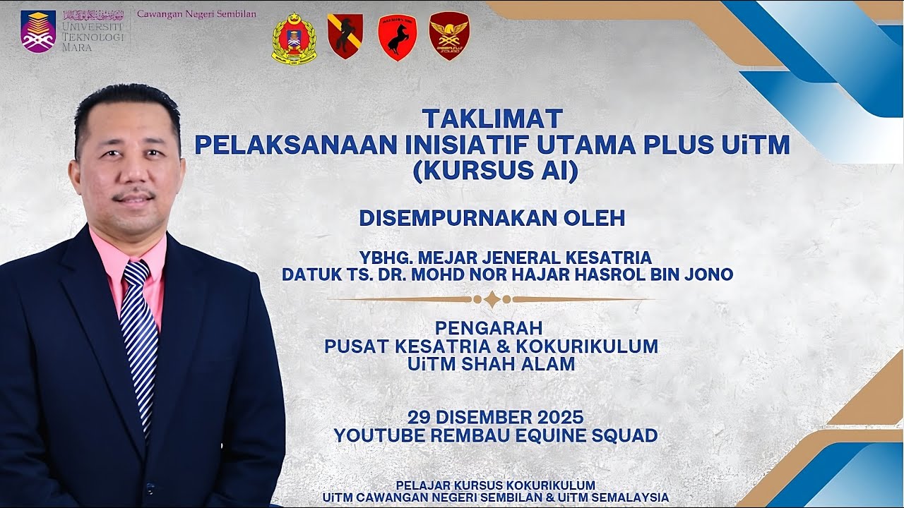 TAKLIMAT PELAKSANAAN INISIATIF UTAMA PLUS UiTM KURSUS AI UiTM CAWANGAN NEGERI SEMBILAN & SEMALAYSIA