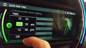 2014-2020 MINI Cooper - How To Adjust Time on the Clock - Set Hours, Minutes, Date