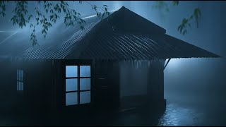 Dispel Insomnia with Pouring Rain & Intense Thunder on a Shabby Tent in Middle of the Wild at Night screenshot 1