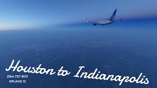 Xplane 12 Houston to Indianapolis Zibo 737 800