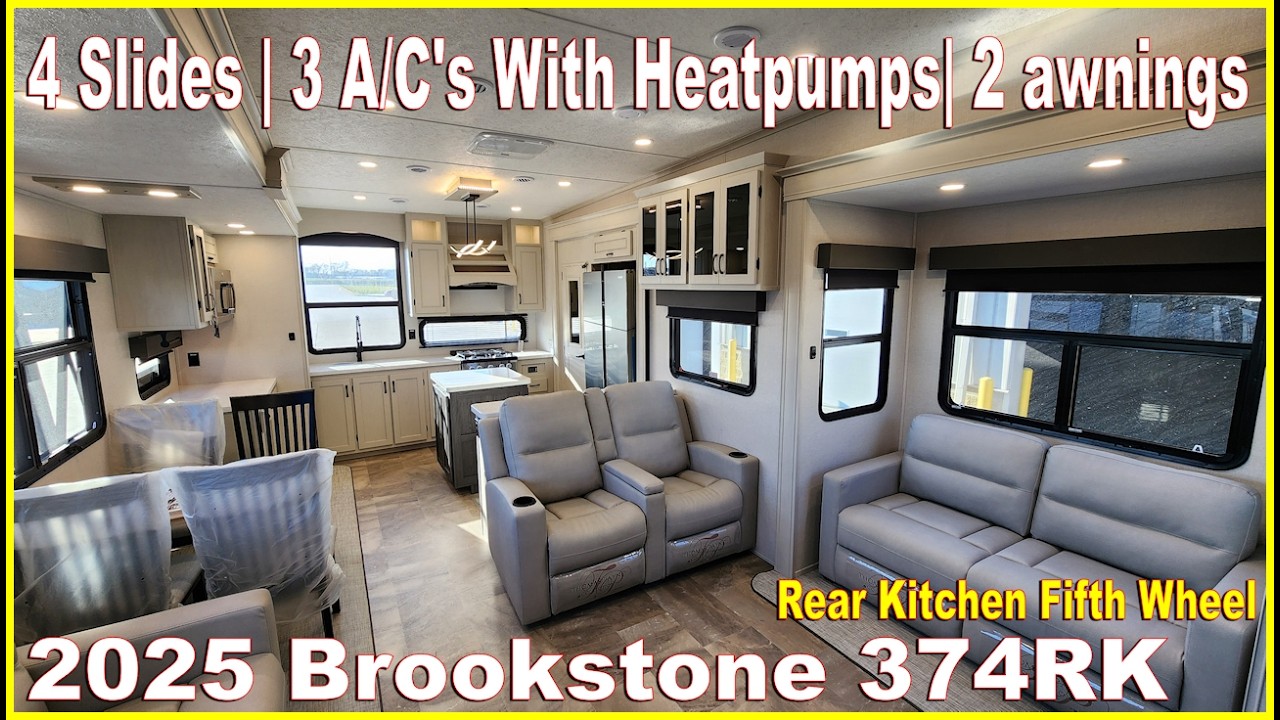 ALL NEW LOOK! 2025 Brookstone 374RK Rear Kitchen Fifth Wheel by ...