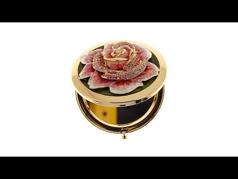 JAY Jay Strongwater "Champagne Ros" Mirrored Compact