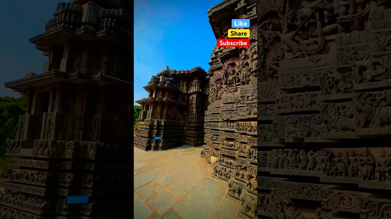 Stone turned into poetry at Halebidu | Hoysaleswara Temple #shorts #new #latest #temple #viral #reel